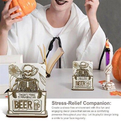Spooky Skeleton Sign Skeleton Mood Sign Spooky Skull Tiered