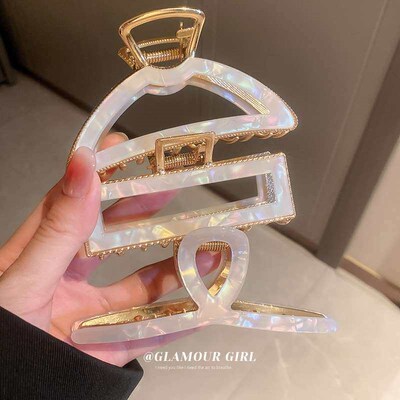 tic Acid Gradient Metal Hairpin Temperament Back of Head Mer