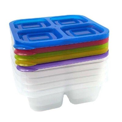 Lunch Container For School 4-Compartment Box Reusable
