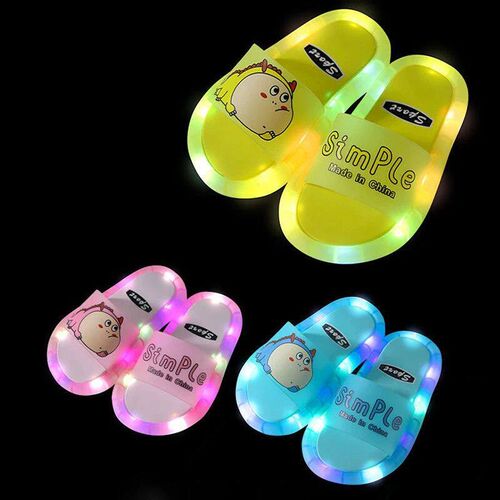 Childrens Slippers Boys Girls Cartoon Letter Prints Shoes
