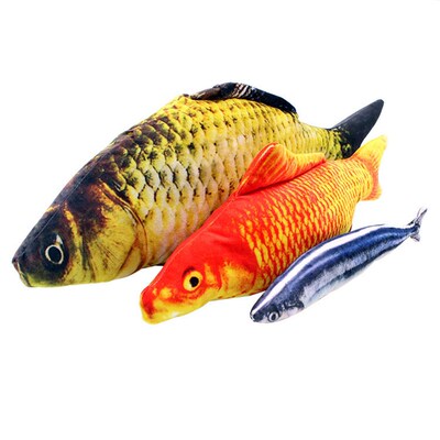 20cm Cat Favor Fish Toy Stuffed Fish Shape Cat Scratch Board