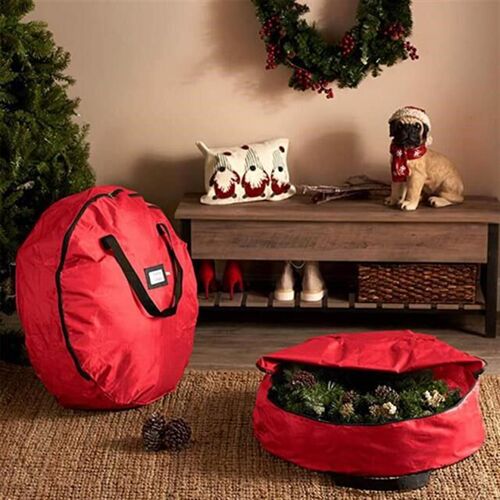 Christmas Wreath Storage Bag Dustproof Cover Protect Waterpr