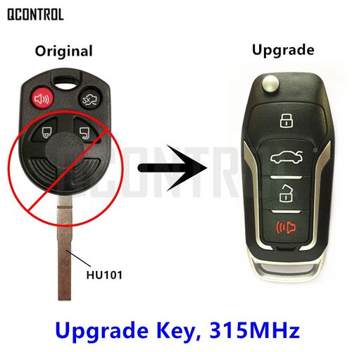 QCONTROL Upgraded Remote Key Fit for Ford OUCD6000022 315MHz