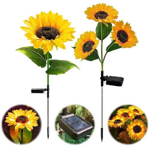 Solar Sunflower Light Auto ON/Off Outdoor Decorative Light