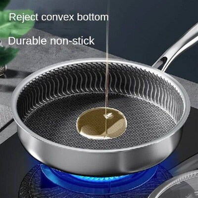 Frying Pan Stainless Steel Honeycomb Frying Pan Non-stick