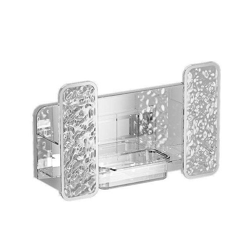 Wall-mounted multifunctional pot lid holder and kitchen stor
