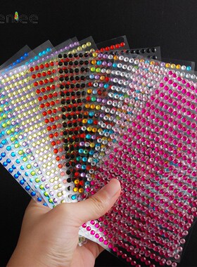 3mm4mm5mm6mm Resin Personality Rhinestone Crystal Car Decal