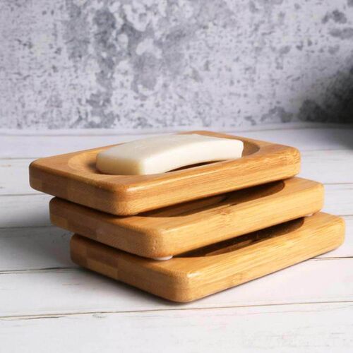 Natural garden wind bamboo wood drain rack handmade soap box