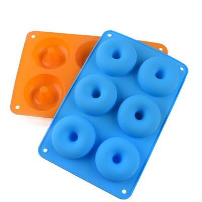 Silicone 6-Cavity Donut Mould Confectionery Forms Non-Stick