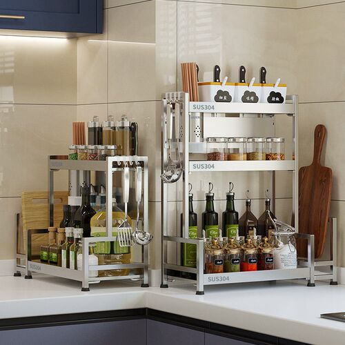Kitchen Storage Rack Seasoning Rack 304 Stainless Steel Seas