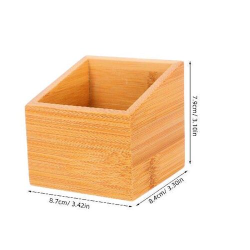 Tea Bag ganizer Storage Box Brown Small Holder Tray Coffee