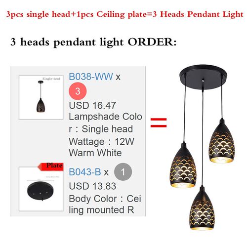 Minimalist Led dining room droplight Coffee Bar counter hang