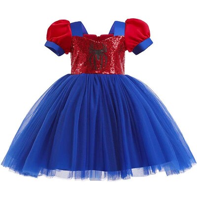Spiderman Cosplay Costumes Princess Dress For Girls