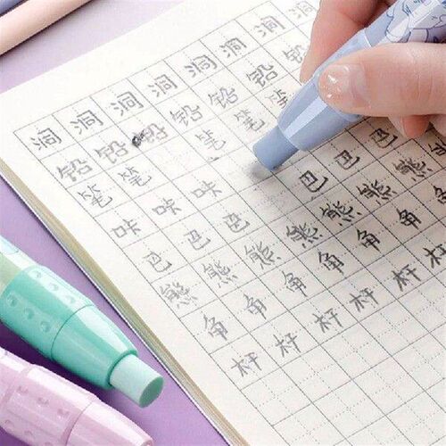 Erasers Pen Retractable Press Pencil Rubber Correction