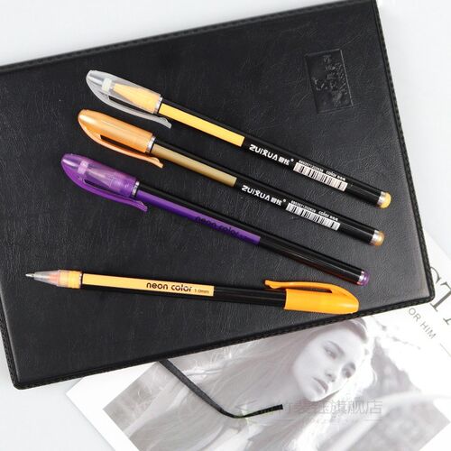 ZUIXUA Neon Color Creative Metal Colored Gel Pen 12/16/24/36