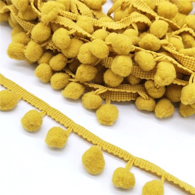2 yards Pom Pom Lace Trim Ball Ribbon MINI Pearl Pompom Frin