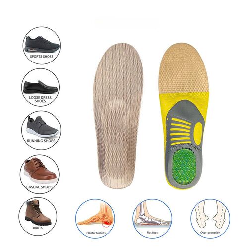 1 Pair Orthopedic Insoles Orthotics Flat Foot Health Sole Pa