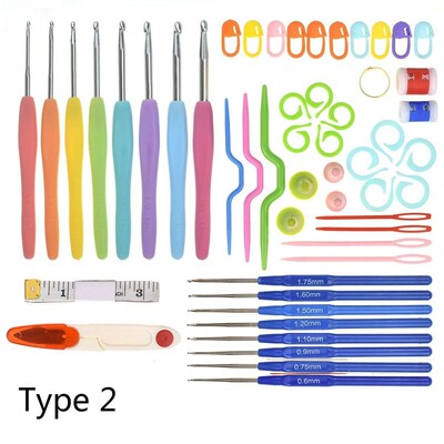 Crochet Hook Set Knitting Needles Set Stainless Steel Home U