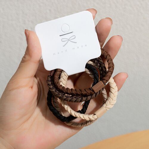 5Pcs Korean Strong Women Hair Scrunchies Girls Elastic Hair