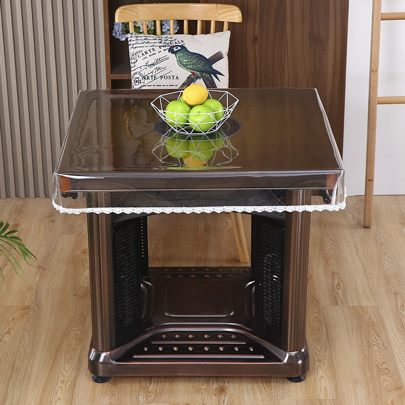 胶垫pvc桌布烤火罩水晶板防水防油烤火被电暖桌皮电炉罩,居家布艺,微波炉罩,淘宝优惠券,粉丝福利购,淘宝优惠卷