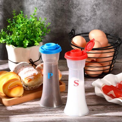 2-piece Set Of Sprinkler Plastic Seasoning Bottle Powder Spr