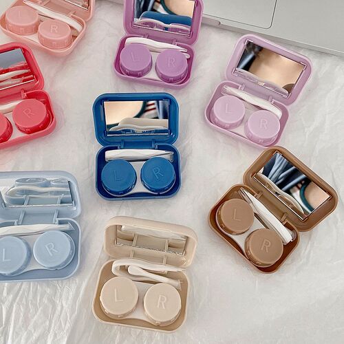 2PC/Set Beauty Contact Lens Case Matte Frosted INS Small Cut