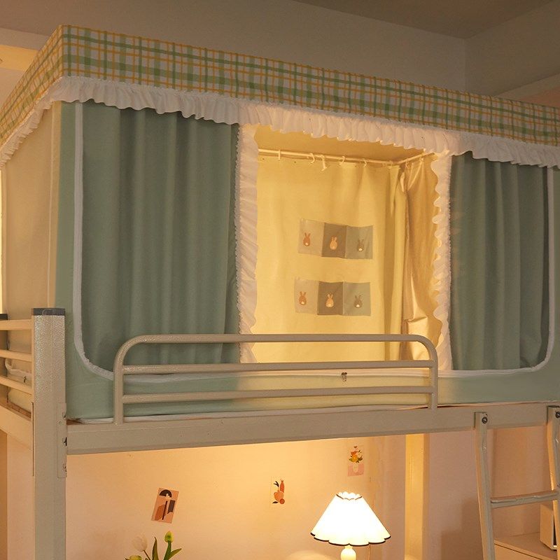 强遮光蚊帐学生宿舍床帘一体式单人床上下铺通用寝室专用花边床幔