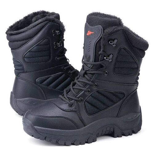 Winter Mens Boots Large Size Plush Warm Snow Boots Outdoor