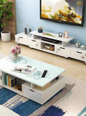 电视柜茶几组合视现厅F02F07代小户型迷你客卧室简约欧简易北风电