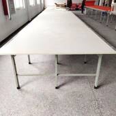 厂家不锈钢鸿裕 服美耐台板裁剪台板高度密裁床工作带脚 M18包边装