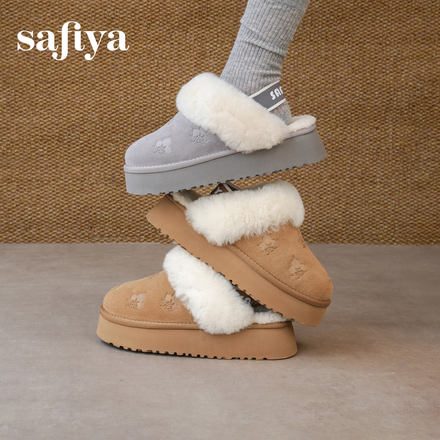 索菲娅毛毛拖鞋女外穿冬季新款巨好看百搭厚底包头加绒保暖懒人鞋,女鞋,毛毛鞋,淘宝优惠券,粉丝福利购,淘宝优惠卷