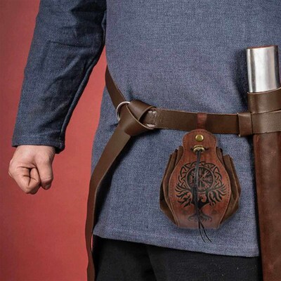 Tas Kantung Uang Viking Abad Pertengahan Cosplay Tas Pinggan