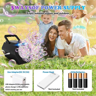 Bubble Machine Upgrade Bubble Blower,20000+ Bubbles Per Minu