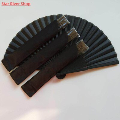 Chinese Style Black Vintage Hand Fan Folding Fans Dance Wedd