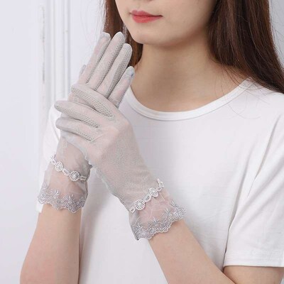 Womens Sunscreen Gloves Womens Summer Thin Riding Ice Silk