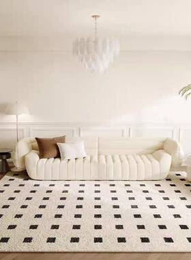 仿绒羊加厚客厅地毯奶油风轻奢地FYR家用沙发茶毯卧室床边毯防几