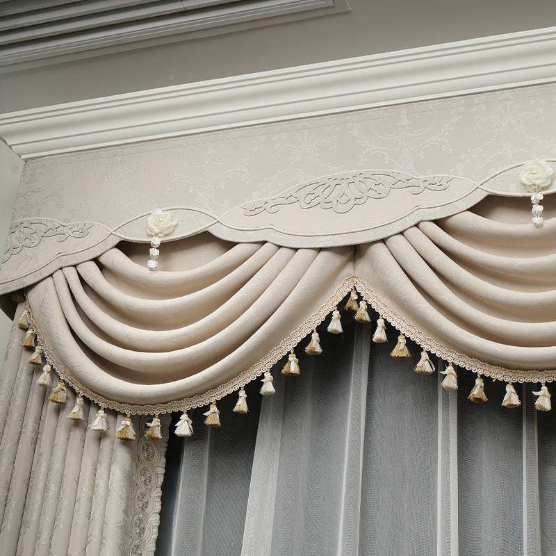 厂家高直销档客厅卧室591高级窗加厚遮感光高精密提帘花窗帘水波