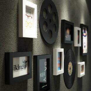 包邮片格利特相实马木相框照墙7021/框墙/相框组合