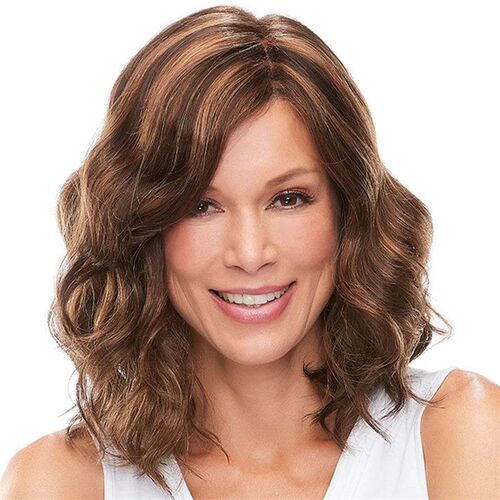 New Wig Women Short Curly Hair Mixed Color Fluffy Gradient H