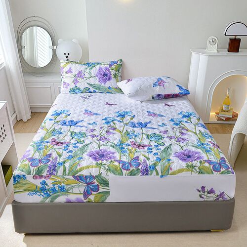 Foreign Size Skin-friendly Sanding Print Taiwan Quilted Bed