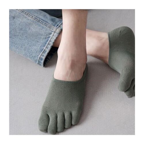 2pairs Man Women Slipper Toe Socks Mesh Hollow No Show Socks