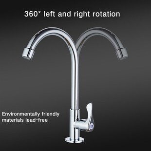 Durable Kitchen 360 Mounted Bar Sink Bathroom Faucet Singl