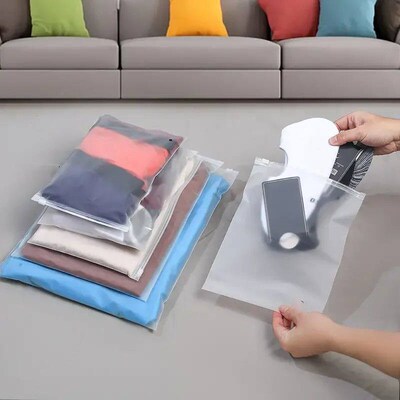 10pc Froted Platic Packaging Bag Travel Storage Bag Waterpro