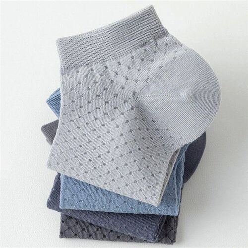 5 Pairs Summer Breathable Mens Mesh Socks Sweat-absorbing T