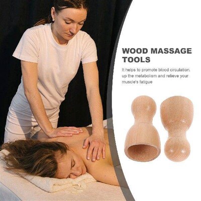 2 Pcs Wooden Massage Cup Gua Sha 2pcs (small Cup) Tools