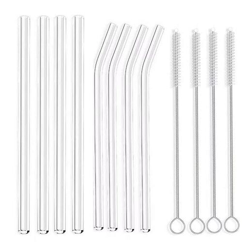 Big Extra Wide Straw Smoothie Glass Straws Reusable Long Dri