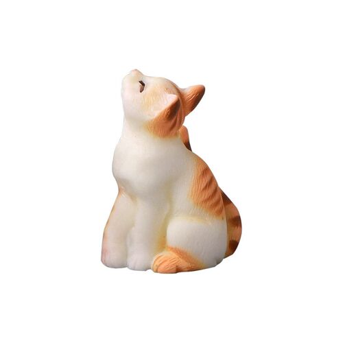 Cute Figurines Miniature Cartoon Animal Cat Resin Ornament M