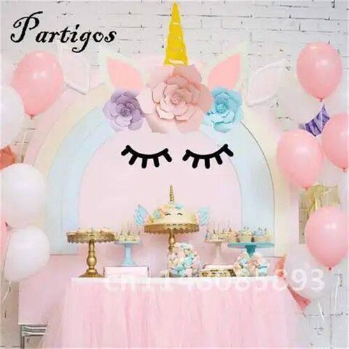 Unicornio Horn Ears Hot Unicorn Paper Flower Birthday Party