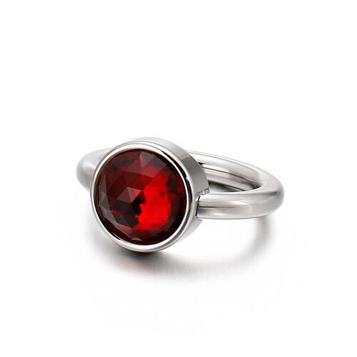 Fashion titanium steel  new opal ring crystal ring optional