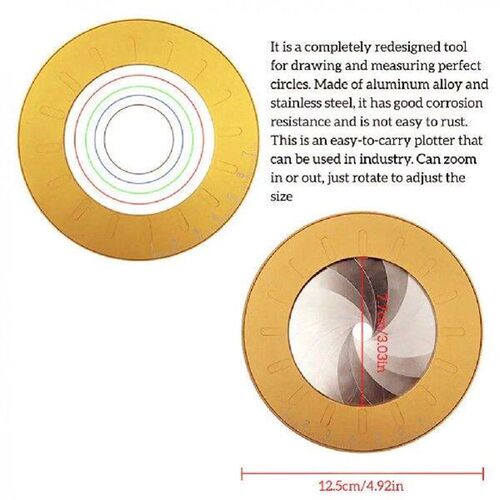 Adjustable Round Stainless Steel Drawing Tool for